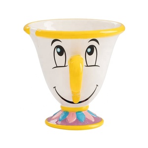 Beauté <span class=keywords><strong>et</strong></span> <span class=keywords><strong>la</strong></span> bête puce tasses à café avec impression feuille d'or 8oz - Product Image 1