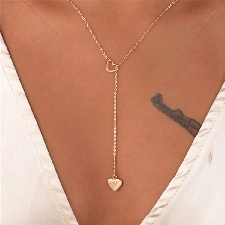 Simple Design Alloy Long Choker Women Pendant Jewelry Necklace For Women
