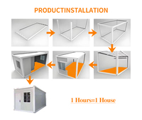 Maison conteneur modulaire en acier préfabriquée sur mesure, extensible, avec design artisanal pour solutions de chambres d'hôtel et d'ateliers