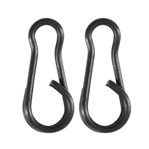 Chine Boutique <span class=keywords><strong>de</strong></span> pêche 2 tailles Matt Black Steel Carp Fishing Snap Quick Clip à vendre - Product Image 2