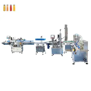 Small Bottle Filling Capping Labeling Machine Automatic Syrup Oral Liquid Filling Machine Production Line