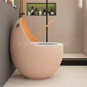 2024 novo banheiro redondo é adequado para banheiros coloridos em forma de ovo para espaços pequenos