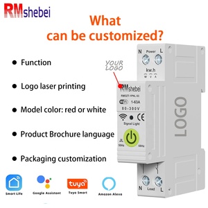 RMshebei saklar cerdas, 1P + N 63A pengatur waktu 220V/240V rel pintar rumah tanpa kabel perlindungan kebocoran - Product Image 2