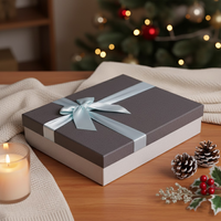 Boîtes de papier cadeau d'emballage de chaussettes de Noël de conception de luxe recyclable personnalisée avec votre propre logo