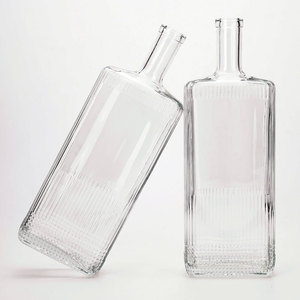 VISTA Custom 750 ml Botella de licor cuadrado 750 ml <span class=keywords><strong>Gin</strong></span> Whisky Vino Vodka Botella de vidrio para Brandy Ron con corcho - Product Image 5