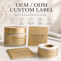 Étiquettes personnalisées pour soins de la peau, étiquettes de pots cosmétiques en feuille d'or mat, autocollants imperméables gaufrés pour emballages de beauté, rouleaux d'étiquettes avec logo