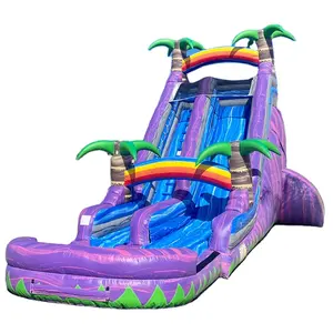 Cheap kids water slides inflatable backyard girls purple inflatable bouncer slide kids water slides inflatable