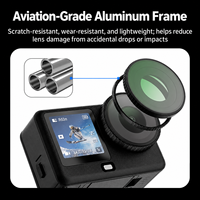 Kit de filtres ND DJI Osmo Action 6 ND16 ND32 ND64 ND128 en alliage d'aluminium multi-couches résistant à l'eau pour accessoire de caméra Action 6