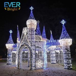 Décoration de Noël personnalisée en plein air, éclairée, grand château géant en 3D, motif lumineux, affichage pour centre commercial - Product Image 5