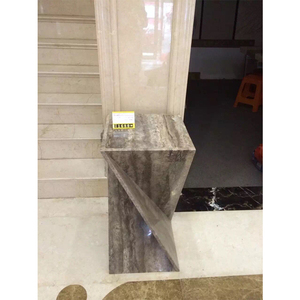 Sáng Tạo Đá Vuông Đá Cẩm Thạch Hiển Thị Bệ Plinth Bàn Cà Phê Đá Cẩm Thạch Plinth <span class=keywords><strong>Cube</strong></span> Side Bảng Và Căn Cứ - Product Image 5