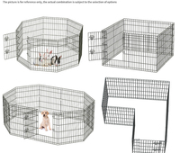 Cage en métal pliable simple pour animaux de compagnie, clôture pour lapins, poulets, canards, petits chiens de taille moyenne
