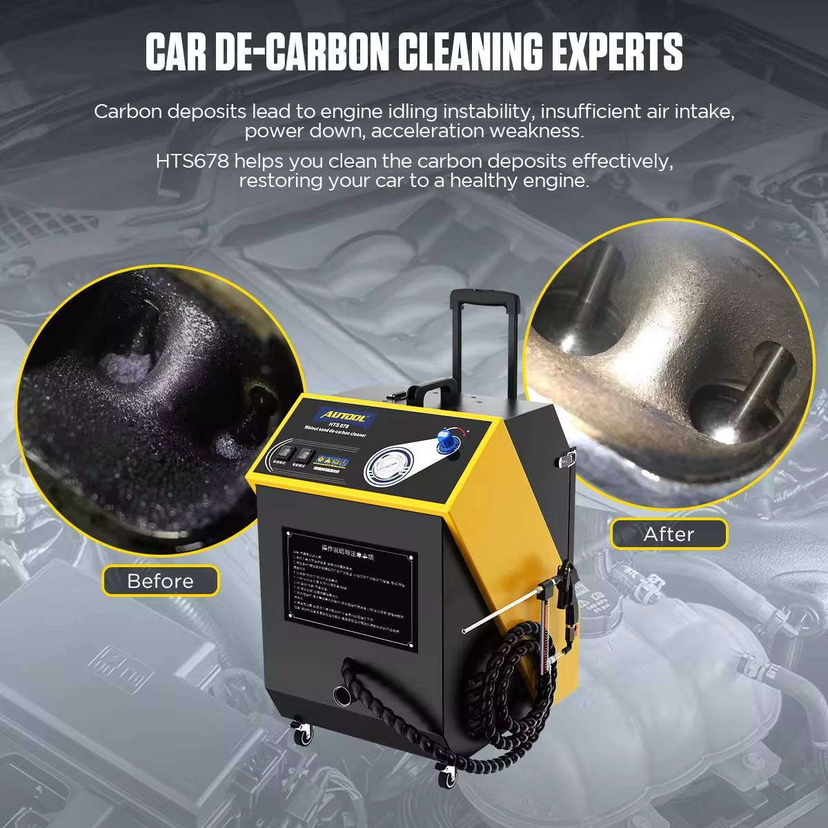 ORANGLES HTS678 Walnut Blaster Carbon Cleaner 1800W 110V/220V Engine Decarbonization Machine Saudi Arabia - high resolution display - exposing craftsmanship - Image 2 of 6 | built for everyone | HTS678 Walnut Blaster Carbon Cleaner 1800W 110V/220V Engine Decarbonization Machine Saudi Arabia for sale Georgia | Free Shipping ORANGLES