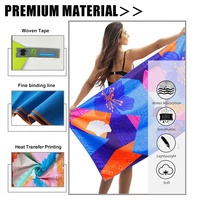 Customized Large Size Microfiber Beach Towel Quick Dry for Travel Yoga Pool Lightweight Sand Resistant for Adults and Children