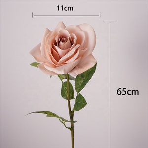 Nueva Llegada, Rosa Carola Artificial de Tacto Real, Rosa <span class=keywords><strong>Azul</strong></span> con Sensación Húmeda al Tacto, para Decoración de Mesas de Boda - Product Image 3