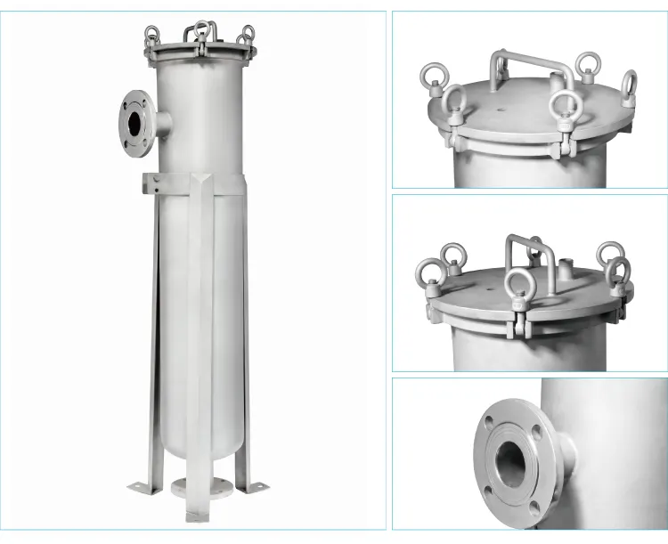 SS Sanitary single bag filter housing for juice beverage coconut water