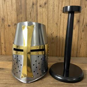 Casco de Caballero Medieval Hecho a Mano de Acero, Duradero, para Disfraces de Guerrero Histórico, Festivales Renacentistas y Colección - Product Image 2