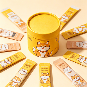 Cilindro de Cartón Redondo Ecológico con Diseño de Perro de Dibujos Animados, Tubo de Papel para Almacenamiento de Alimentos para Animales - Product Image 2