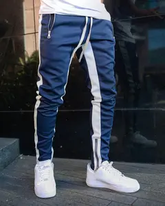 Erkekler spor eşofman altları sıska erkek Joggers rahat pantolon ince spor Sweatpants pantolon spor salonları Jogger eşofman altları