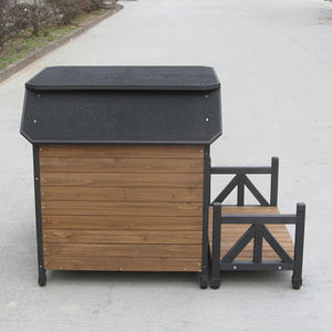 คอกสุนัขไม้กลางแจ้งขนาดใหญ่พร้อมระเบียงเฟอร์นิเจอร์สัตว์เลี้ยง - Product Image 4