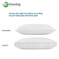 Oreillers de lecture pour lit, qualité hôtelière, style à soufflets, blancs, 100% coton, garnissage en fibres de polyester alternative au duvet, taille standard