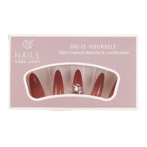 Cao cấp móng tay giả màu đỏ <span class=keywords><strong>s</strong></span>ẫm mèo mắt long lanh dán xiaohongshu hot-bán lời khuyên móng tay mặc - Product Image 5