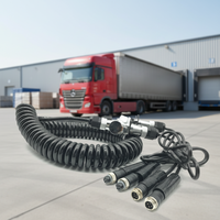 Câble vidéo pour caméras de véhicule sur MDVR, ligne de suspension pneumatique pour semi-remorque, étanchéité du connecteur aéronautique M12