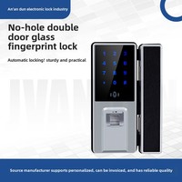 Système intelligent de contrôle d'accès tout-en-un pour porte de bureau double Serrure par mot de passe en alliage de zinc WiFi sans perçage de câblage