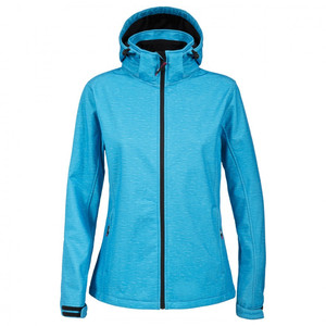Identité Fabricant de vêtements sur mesure Veste softshell respirante et imperméable avec capuche Urban Fitted Melange - Product Image 1