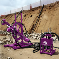 Foreuse portative rotative à 360 degrés pour trous de dynamitage, machine de forage hydraulique légère