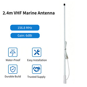 <span class=keywords><strong>Antenne</strong></span> marine VHF <span class=keywords><strong>FM</strong></span> HUAHONG MA-F01 2,4 m avec 9 dBi 6 dBi omnidirectionnelle <span class=keywords><strong>pour</strong></span> <span class=keywords><strong>radio</strong></span> de <span class=keywords><strong>bateau</strong></span> SSB, support inclus - Product Image 2