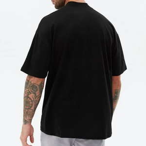 เสื้อยืดคอกลมทรงโอเวอร์ไซส์ ผ้าคอตตอนเนื้อหนา คุณภาพสูง ดีไซน์เรียบง่าย แขนเสื้อแบบดรอปโชว์เดอร์ สำหรับผู้ชาย - Product Image 4