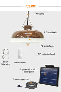 Luces colgantes solares duraderas impermeables Eshine con control remoto para áreas exteriores o interiores - Product Image 2