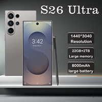 Smartphone S26Ultra de Alta Calidad con Doble Tarjeta SIM, Reconocimiento Facial y de Huella Dactilar, Deca Core, Android 15, Versión Global, 4G/5G LTE CDMA