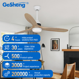 Nordischer Stil 220V Ventil ador de Techo con Luz Silent 3 Holz klinge DC Bldc Fernbedienung Home LED Decken ventilator Licht - Product Image 1