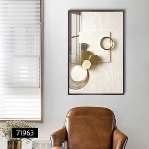 40*60 S3 Cadre en alliage d'aluminium en verre Galerie <span class=keywords><strong>de</strong></span> peintures suspendues décoration murale <span class=keywords><strong>salon</strong></span> TV canapé fond cristal décoration murale - Product Image 6