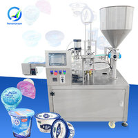 Machine de remplissage et de scellage automatique OCEAN pour gobelets en plastique, mini-gobelets de yaourt, de gelée et de jus