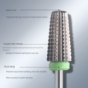 Five-in-One Tungsten Steel <b>Nail</b> Grinding Head Machine Diamond Material Unloading High Quality <b>Nail</b> Drill Bits 5 in 1 - Product Image 4