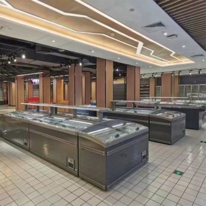 Refrigerador Comercial para Supermercado, Vitrina de Alimentos Congelados, Isla de Exhibición Superior, Congelador Combinado con Refrigerador para Carnicería - Product Image 4