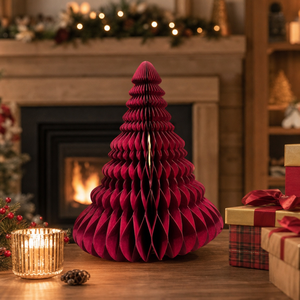 Arbre <span class=keywords><strong>de</strong></span> <span class=keywords><strong>Noël</strong></span> pliable en papier nid d'abeille <span class=keywords><strong>rouge</strong></span>, <span class=keywords><strong>vert</strong></span> <span class=keywords><strong>et</strong></span> <span class=keywords><strong>blanc</strong></span>, centre <span class=keywords><strong>de</strong></span> <span class=keywords><strong>table</strong></span> en spirale ondulée à plusieurs niveaux, décoration <span class=keywords><strong>de</strong></span> <span class=keywords><strong>Noël</strong></span> en gros - Product Image 2