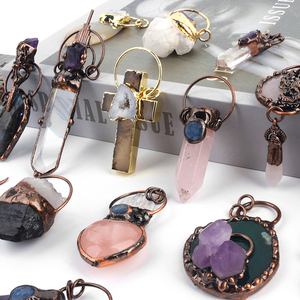 High Quality Natural Gemstone Pendant Rose Quartz Amethyst Pendant - Product Image 2
