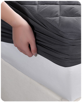 Housse hypoallergénique King Size matelassée imperméable à l'eau Protecteur en microfibre doux pour la peau pour la maison ou l'hôtel