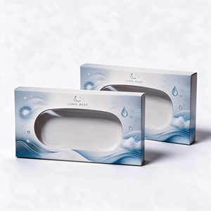 Boîtes en papier personnalisées en gros avec fenêtre transparente pour l'emballage de masques de sommeil occultants - Product Image 5