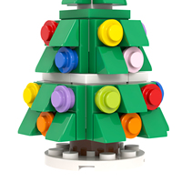 MOOXI MOC Sets de Bloques de Construcción de Árbol de Navidad, Juguetes de Plástico para Niños, Modelo MOC1081