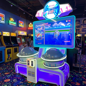 Machine d'arcade Dream Ball 2 joueurs, à monnayeur, 500W, jeu vidéo de fitness sportif avec trackball géant rotatif à 360 degrés et 18 niveaux - Product Image 6