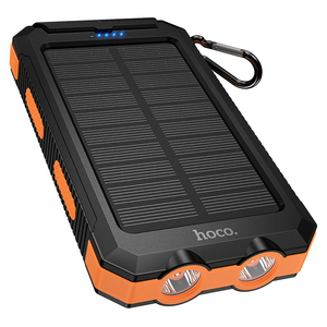 HOCO J164 8000mAh Banque d'alimentation solaire étanche antichoc avec double lampe torche, chargeur solaire portable d'extérieur, <span class=keywords><strong>batterie</strong></span> <span class=keywords><strong>externe</strong></span> - Product Image 4
