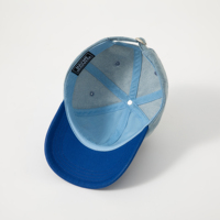 Casquette de baseball non structurée en denim délavé vintage, brodée, style 'Dad Hat', personnalisable OEM ODM, pour marques streetwear et clubs
