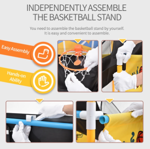 Jeu de basket-ball d'intérieur portable sur support, jeu de tir au panier en bois - Product Image 4