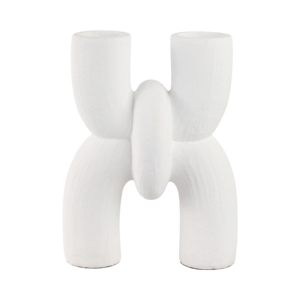 Vase en céramique abstrait sculptural, poterie artisanale moderne pour la décoration du salon, style d'étagère pour la maison - Product Image 1