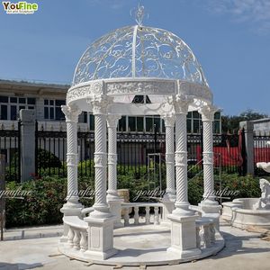 Gazebos <span class=keywords><strong>de</strong></span> mármol blanco a precio al por mayor para jardín exterior <span class=keywords><strong>de</strong></span> alta calidad a <span class=keywords><strong>la</strong></span> venta - Product Image 5