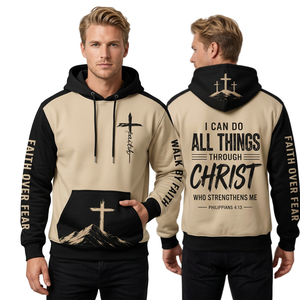 Men's <b>Christian</b> <b>Hoodie</b> 100% Cotton Fleece Eco-Friendly Raglan Sleeve Regular Fit Breathable Pocket Design Winter Casual - Product Image 3